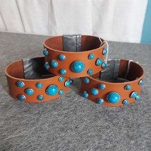 Clearance Sale! Tourqouis Thunder Leather Cuff